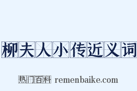 柳夫人小传近义词是什么意思的图片